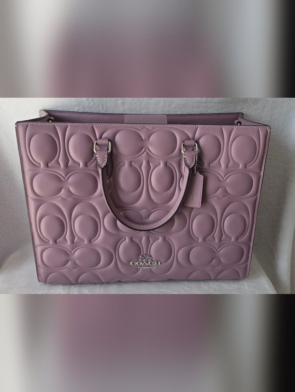 Coach Signature Quilted Leather Tote - Jasmine - Picture 3 of 13